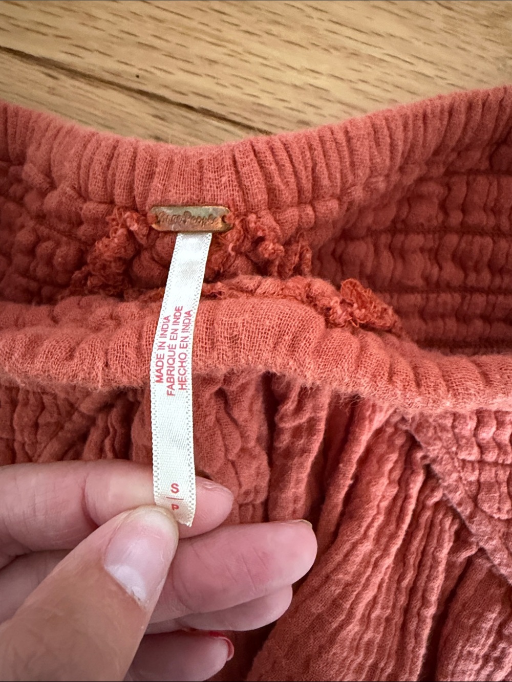 Free People Rust Orange Two-Piece Short Set - Picture 3 of 9